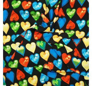 Суперсофт Digital принт Разноцветные Сердечки